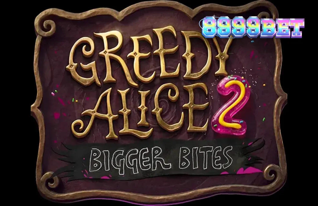 Greedy Alice 2: Bigger Bites স্লট গেমের একটি অন্ধকার এবং রহস্যময় দৃশ্য